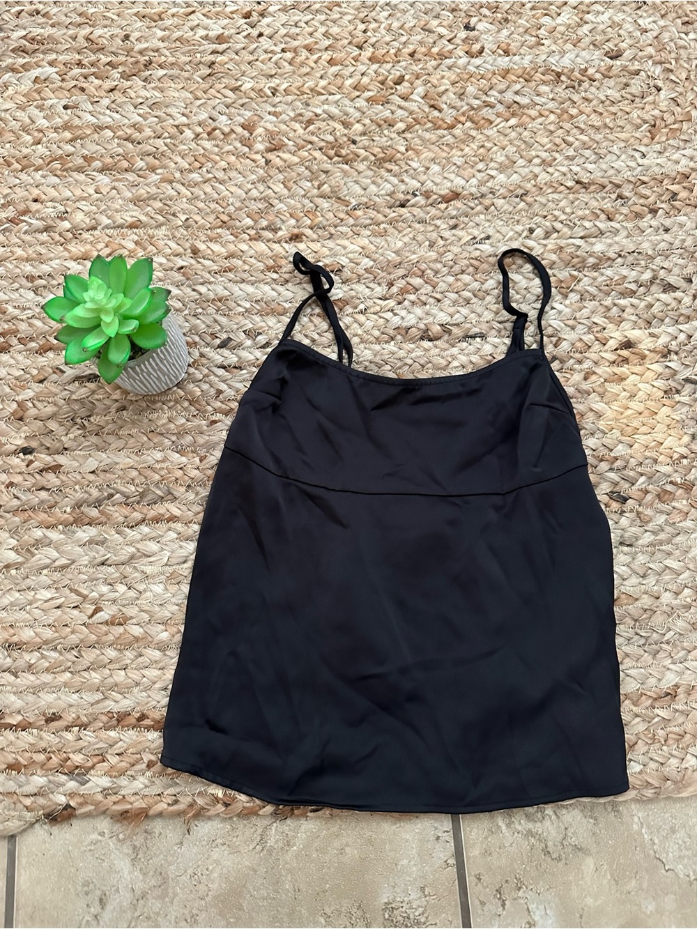 SATIN CAGE BACK TANK